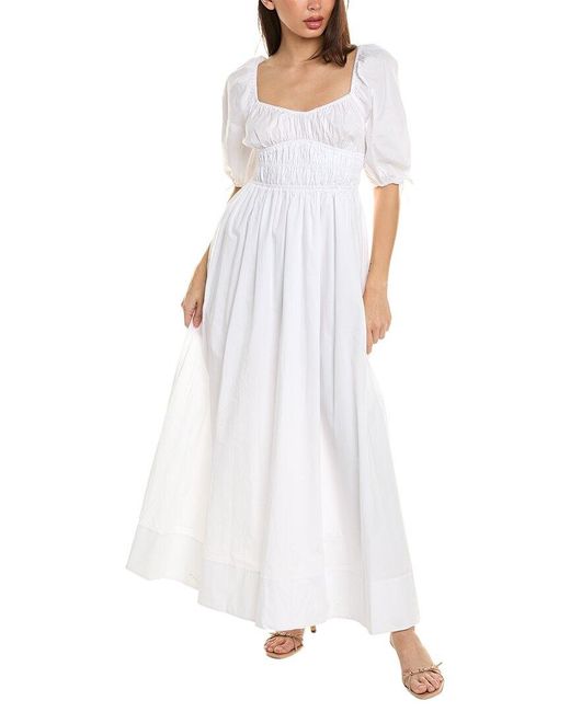 Staud White Maxi Faye Dress