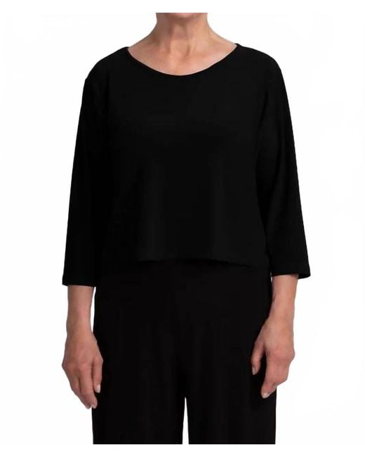 Sympli Black Go To Cropped Tee