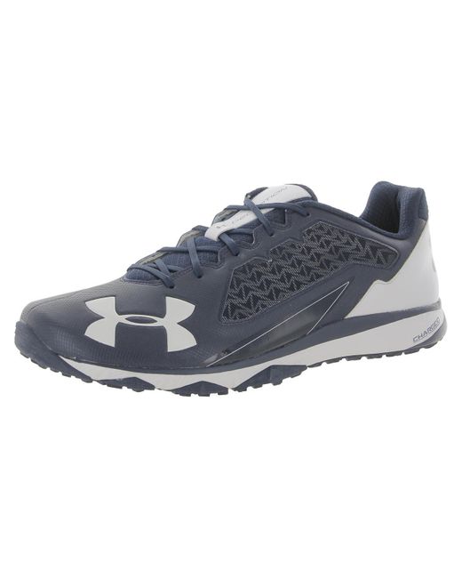 Under Armour Blue Deception Trainer Baseball Charged Trainers for men