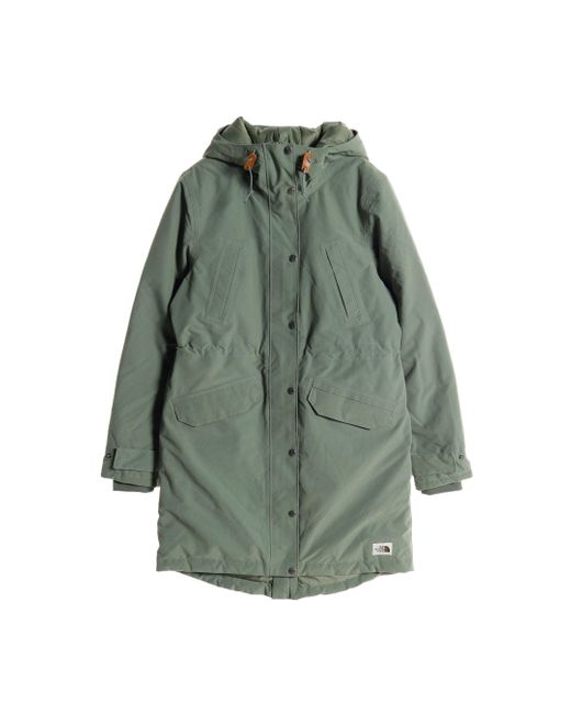 The North Face Green Down Coat Nylon Hooded
