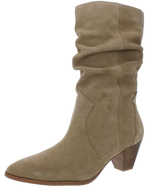 Vince Camuto Green Sensenny Pointed Toe Casual Mid-calf Boots