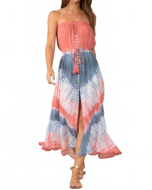 chinese dress ladies Strapless Crochet Maxi Dress (Assorted Colors) Small / Aqua main image 1
