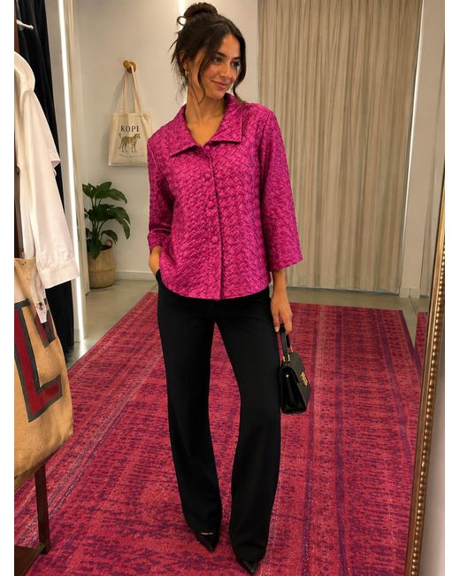 Weavz Pink Basket Weave Jacket