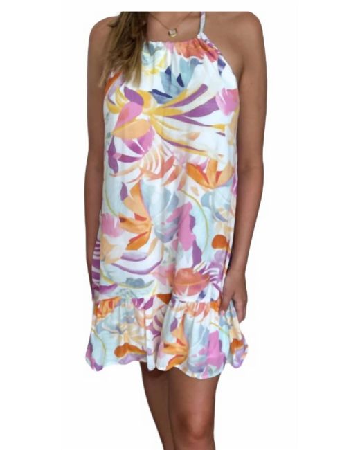 Z Supply Multicolor Rooftop Palm Mini Dress