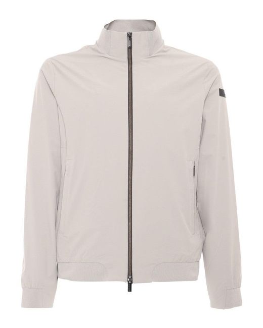 Rrd Gray Lightweight Jacket With High Collar And Full Zipper for men