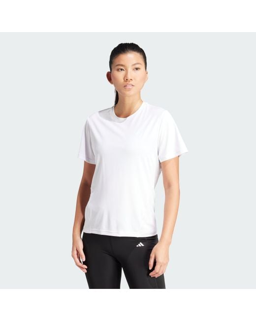 Adidas White Designed For Training Tee