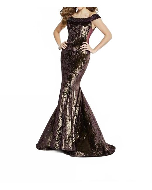 brown and beige polka dot dress Simple Brown Long Prom Dresses, Brown Formal Evening Dresses  toptby