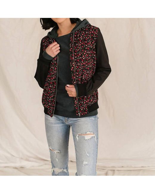Ampersand Ave Black Bomber Jacket