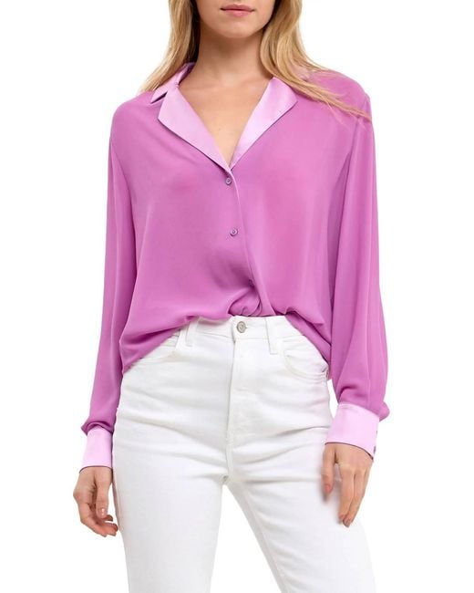 Endless Rose Purple Chiffon Top