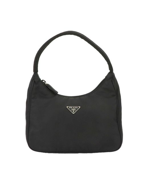 Prada Black Re-nylon Synthetic Shoulder Bag (pre-owned)