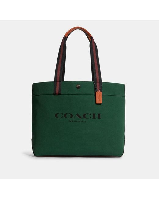 Coach Outlet Green Tote 38 In Colorblock