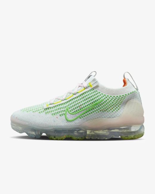 Nike Green Air Vapormax 2021 Flyknit Next Nature Fd0871-100 White Shoes Nr4990