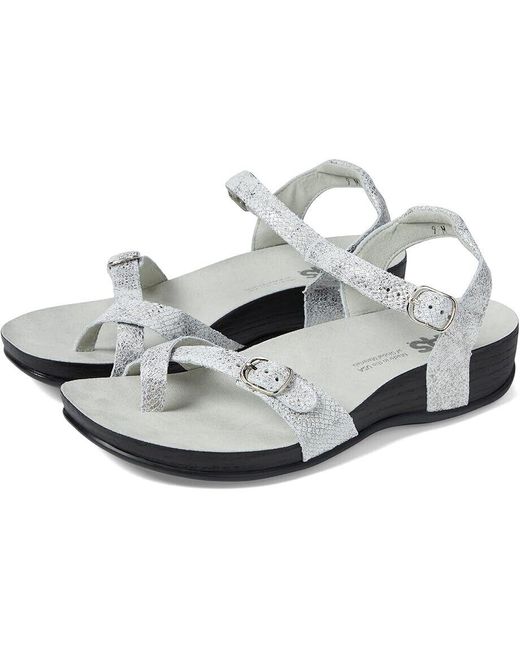SAS Metallic Pampa Sandal Leather Comfort Toe Loop Ankle Strap Khd1414