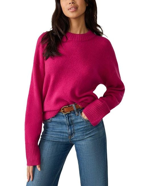 Faherty Brand Red Snowdrift Sweater