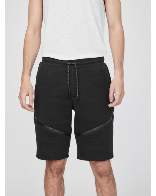 Guess Factory Jenson Moto Shorts in Black for Men Lyst