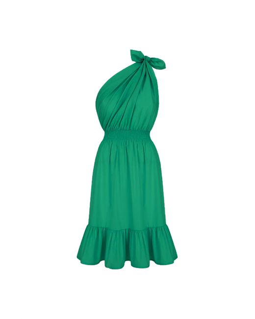 Monica Nera Green Demi Midi Dress