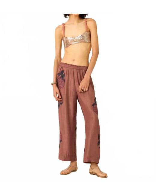 Alix Of Bohemia Red Otto Mauvewood Rose Pant