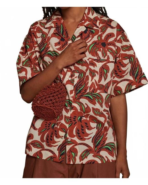 Soeur Red Alexandre Short-Sleeved Blouse