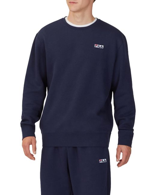 Fila Blue Garran Comfy Cozy Crew Sweatshirt for men