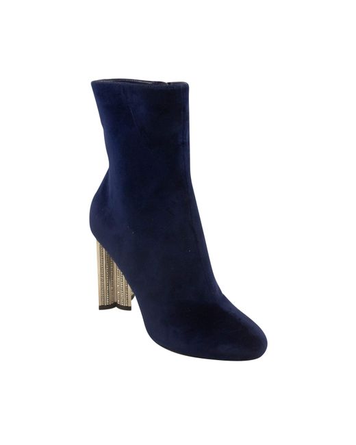 Louis Vuitton Blue Silhouette Rhinestone Heel Ankle Boots