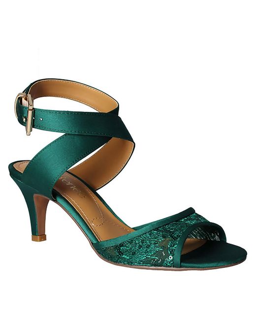 J. Reneé Green Soncino Lace Strappy Heel Sandals