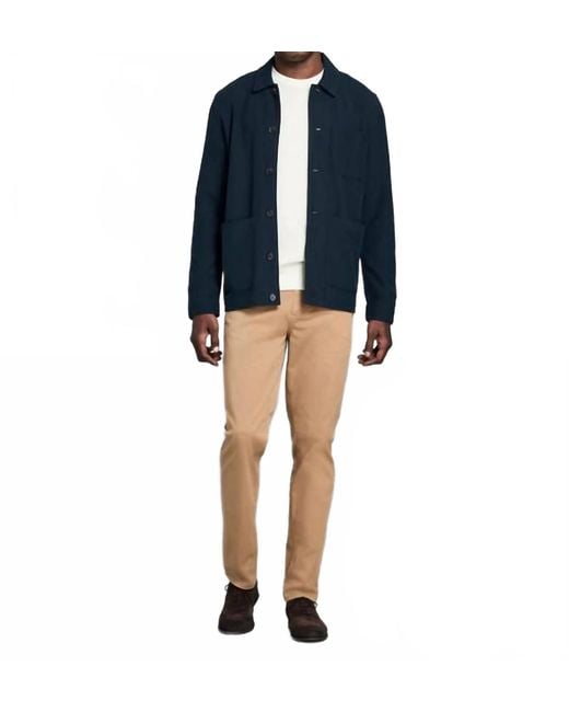 Billy Reid Blue Pique Chore Jacket for men