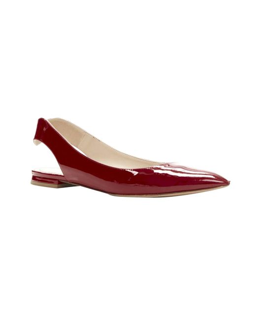 Dior Red Obsesse-d Patent Leather Slingback Pointy Flats