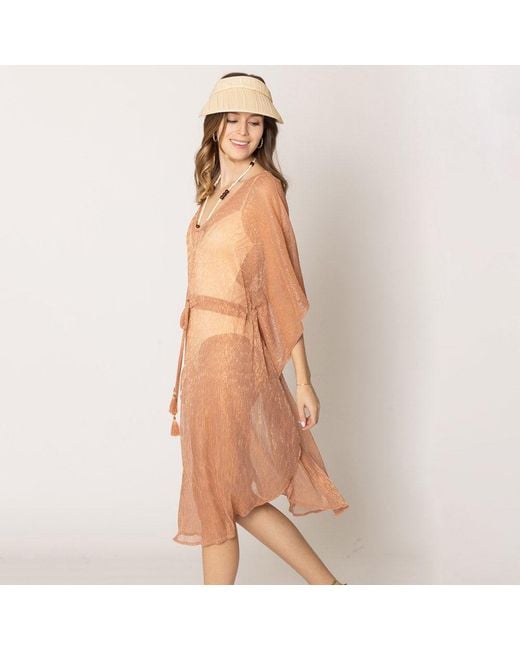 TRUEDAMES Multicolor Lurex String Poncho