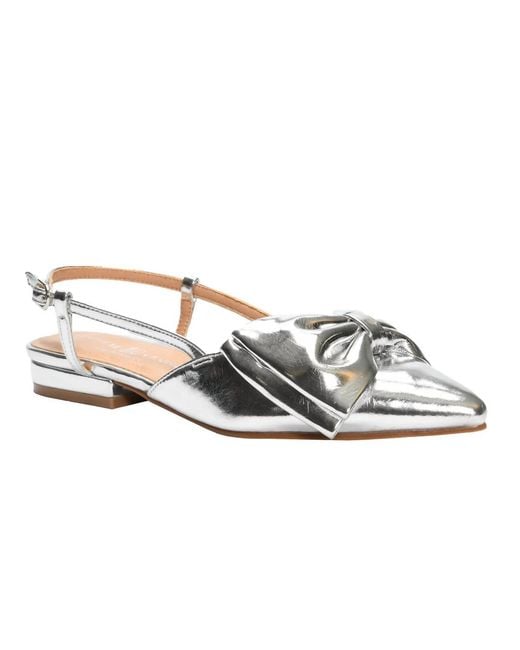 Chinese Laundry Metallic Harmony Bow Flats