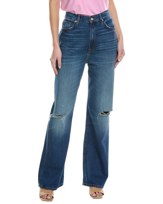 7 For All Mankind Blue Kate High-rise Slate Modern Straight Jean
