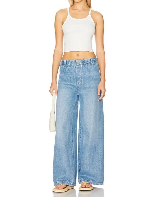 Mother Blue Kitchen Drawer Skimp Jeans