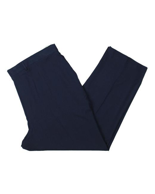 Haggar Blue Big & Tall Classic Fit Office Dress Pants for men