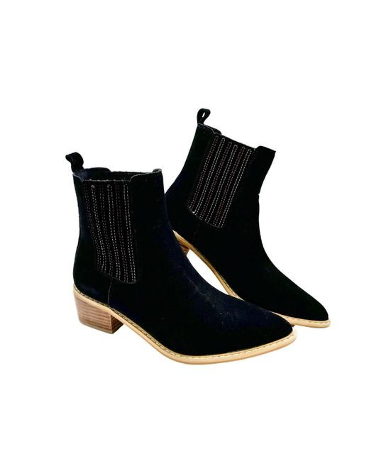 Naughty Monkey Black Lenor Block Heel Ankle Boots