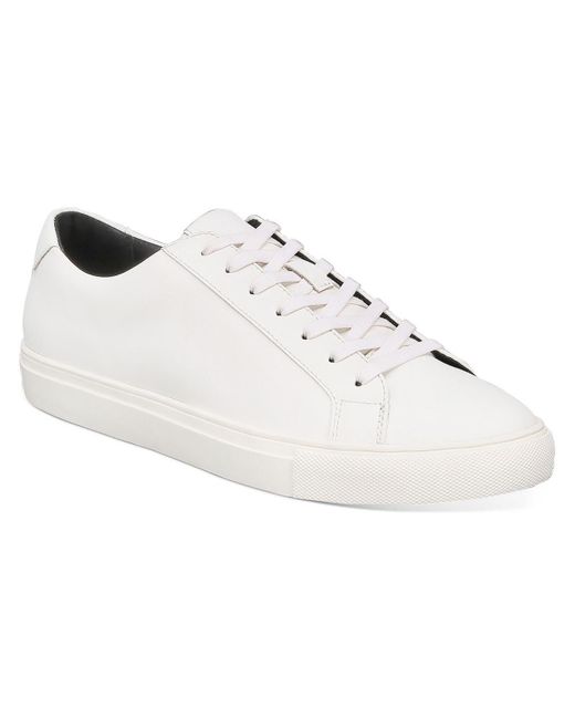 Alfani White Faux Leather Lifestyle Casual And Fashion Sneakers