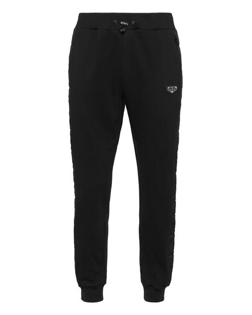 Philipp Plein Black Padded Jogging Pants for men