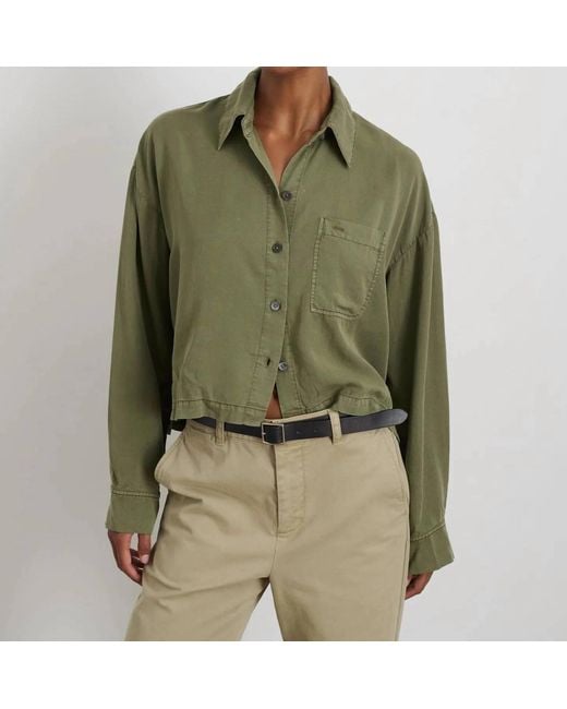 Alex Mill Green Gemma Button Down Lyocell Shirt