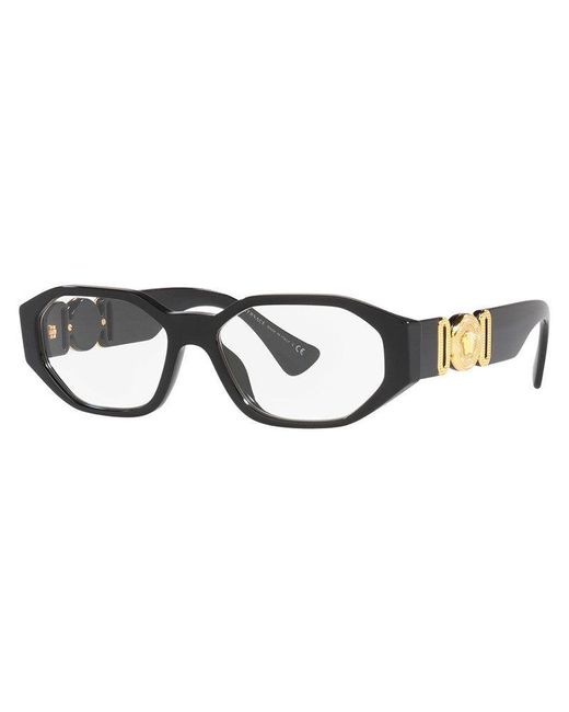 Versace Black Eyeglasses Geometric Full Rim, Frame And Clear Demo Lenses Lens Ve3320Ugb1 for men