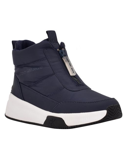 Calvin Klein Blue Merina Cold Weather Ankle Winter & Snow Boots