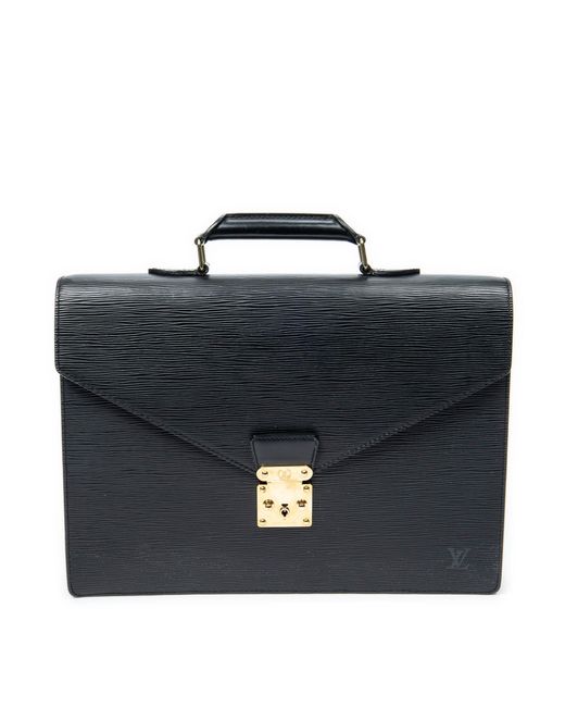 Louis Vuitton Black Serviette Conseiller Briefcase