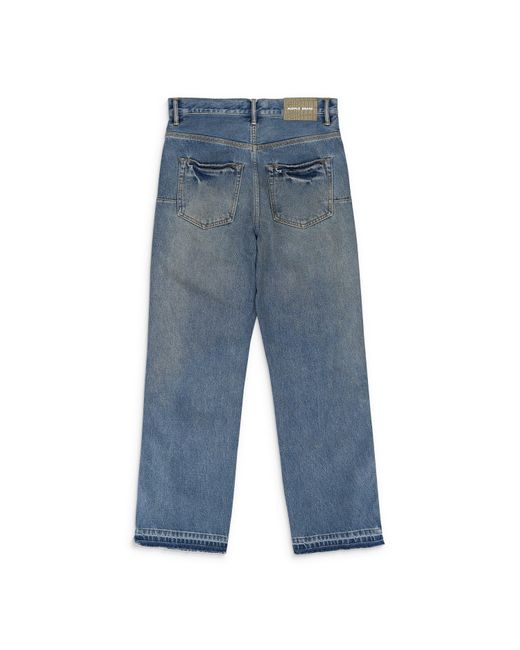 Purple Brand Blue Full Side Zip Skinny Jeans for men