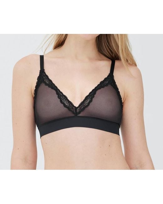 Skarlett Blue Black Passion Mesh Plunge Wireless Bra