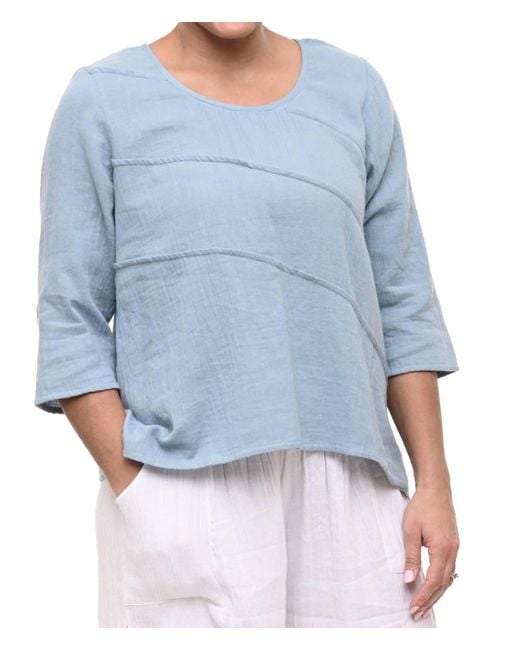 Tulip Clothing Blue Adeline Pullover Top
