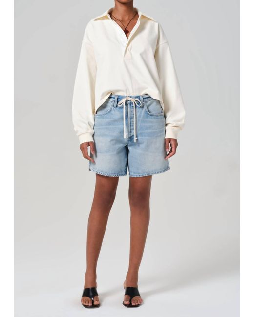 Citizens of Humanity Blue Brynn Drawstring Short