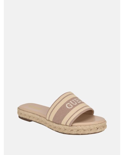Guess Factory Natural riggs Espadrille Slides