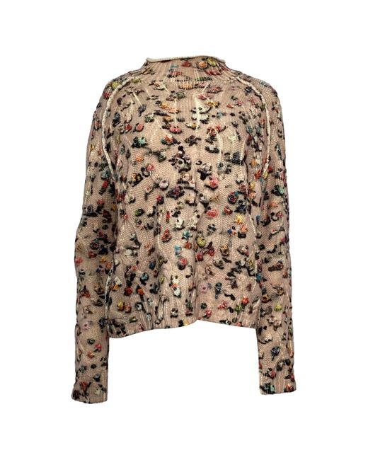 Acne Brown Crowd Print Sweater