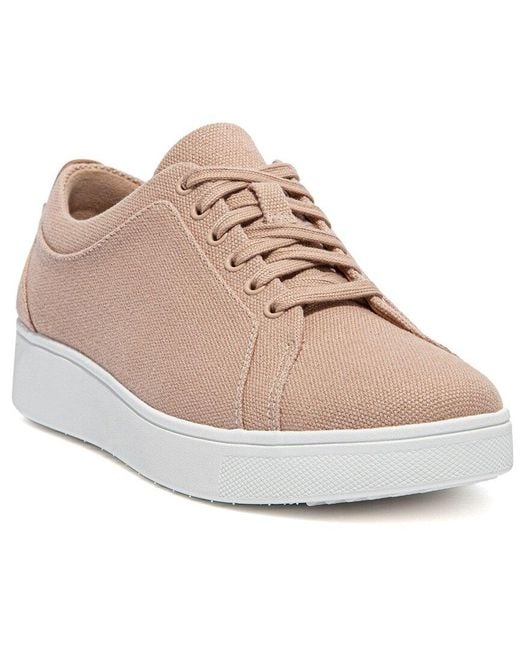 Fitflop Natural Rally Leather-trim Sneaker