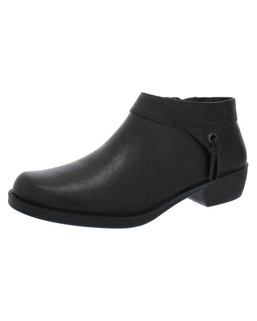Easy Street Black Neptune Faux Leather Ankle Booties
