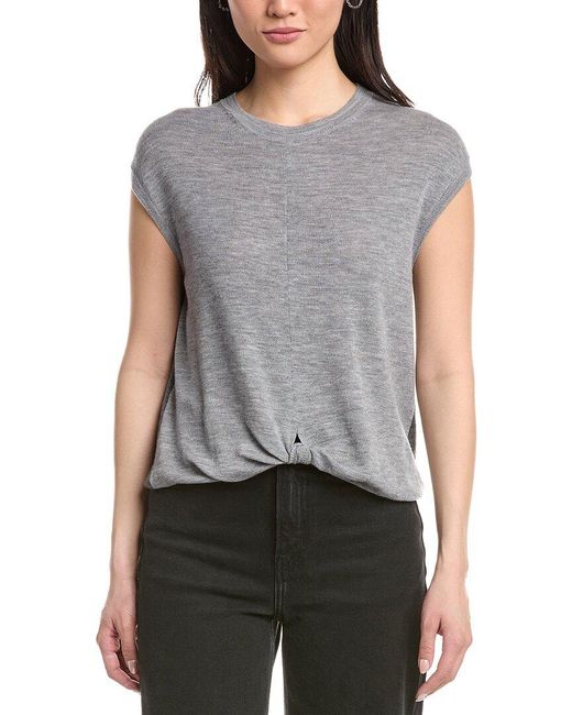 Rag & Bone Women's Gray Dennis Twist Wool Sweater