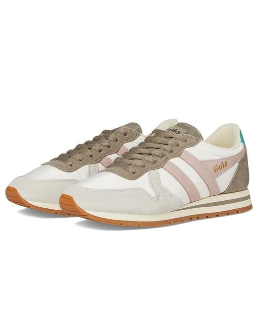 Gola White Daytona Chute Clb337 Sneaker Suede Lifestyle Shoes Rhs4437