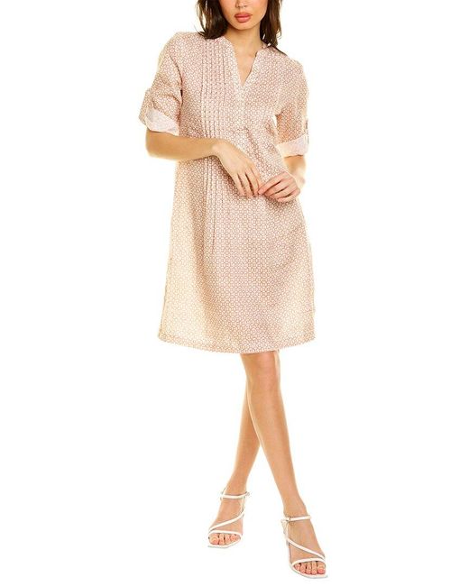 J.McLaughlin Riviera Linen Dress in Brown Lyst